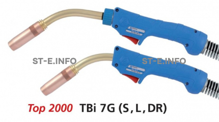 Сварочная горелка для полуавтомата TBi 7G-DR-blue-ESG, сменный поворотный корпус, длина 3 метра - st-e.info - Екатеринбург
