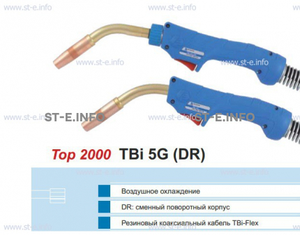 Горелка для полуавтоматической сварки TBI 5G-blue-ESG, длина 3 метра - st-e.info - Екатеринбург